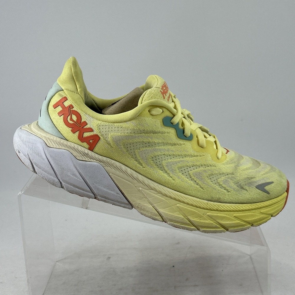 Hoka One One Arahi 6 Running Shoes Women's Size 7B W Yellow Athletic Sneakers - Picture 2 of 16